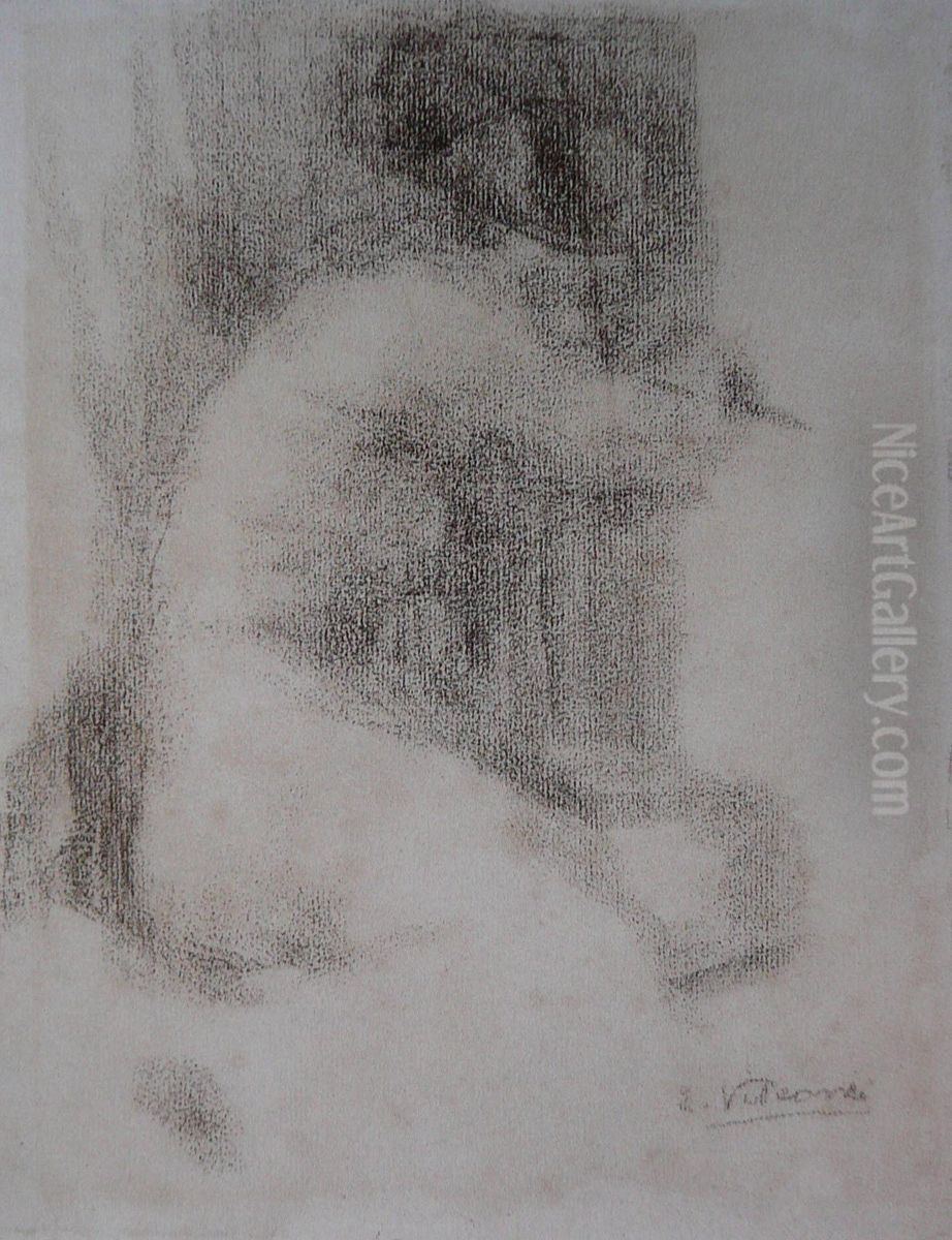 Nu feminino Oil Painting by Eliseu Visconti