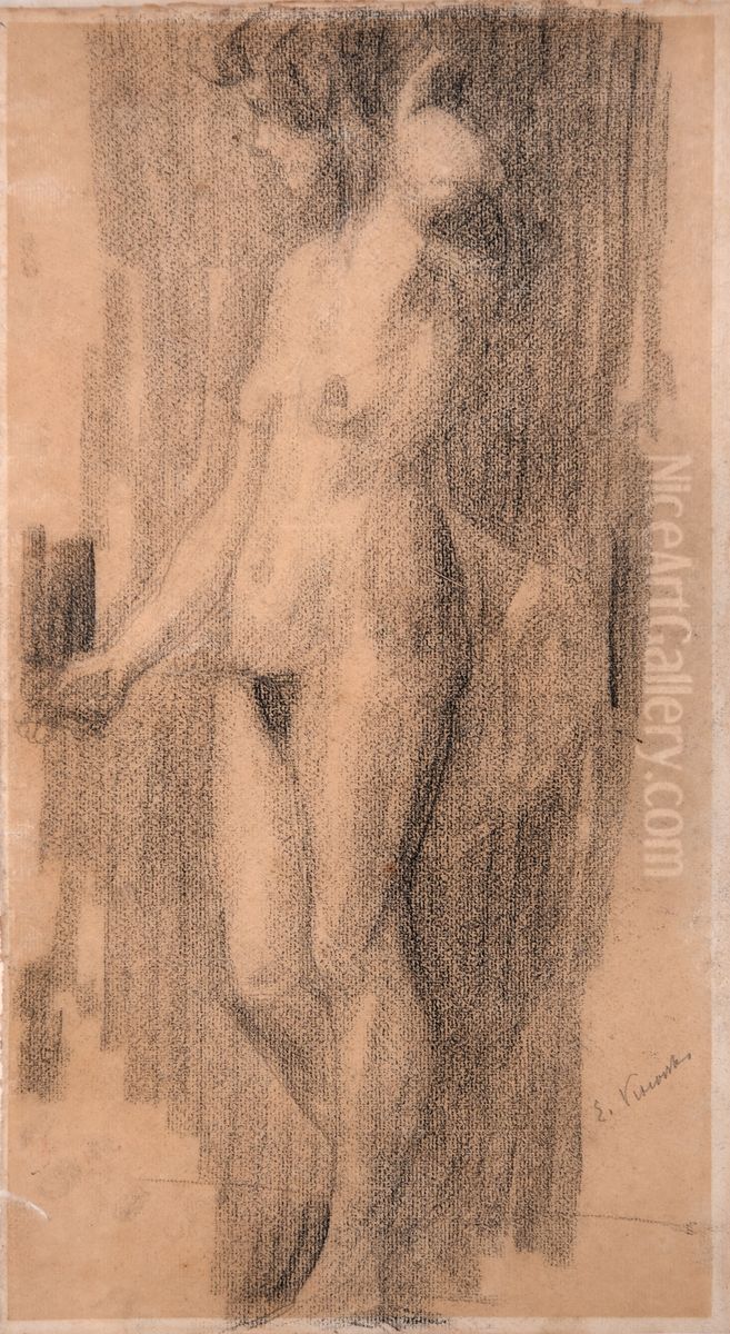 Nu feminino Oil Painting by Eliseu Visconti