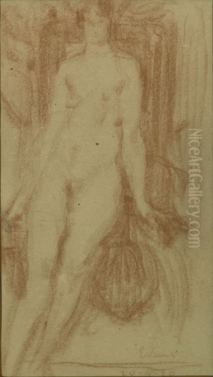 Nu feminino Oil Painting by Eliseu Visconti