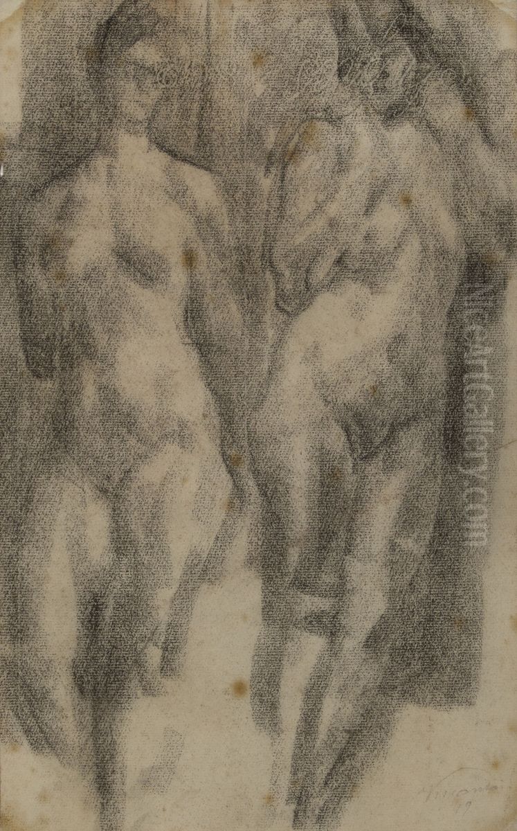 Nus femininos Oil Painting by Eliseu Visconti