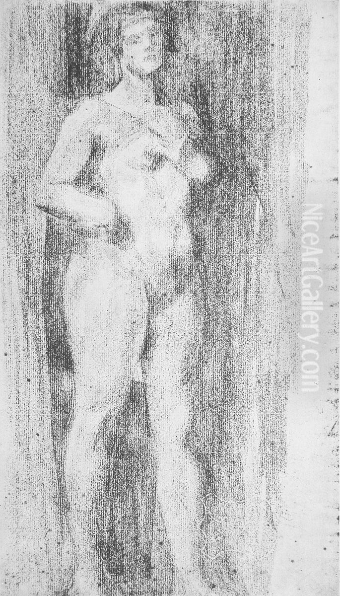 Nu feminino Oil Painting by Eliseu Visconti