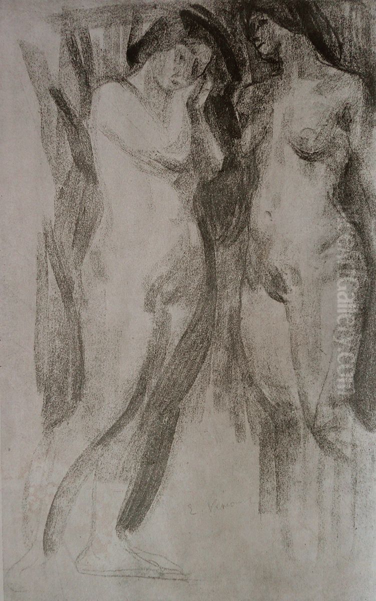 Nus femininos Oil Painting by Eliseu Visconti