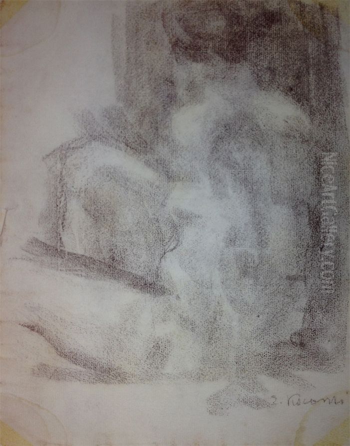 Nu feminino sentado Oil Painting by Eliseu Visconti