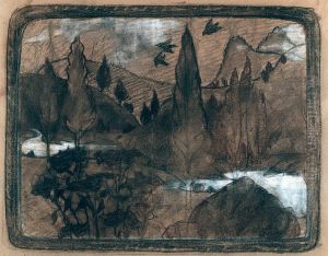 Paisagem - Estudo para Marchetaria