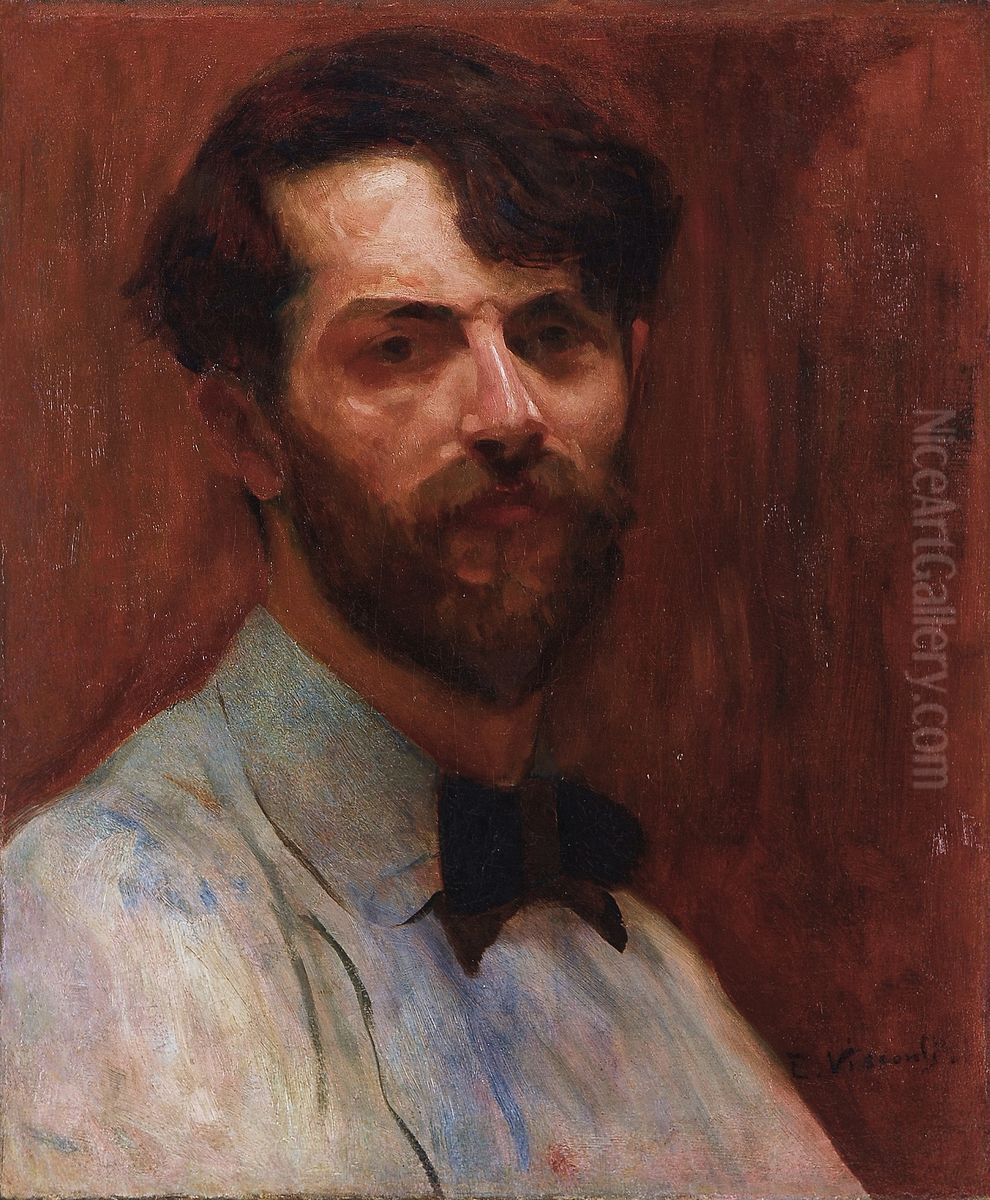 Autorretrato c.1905 Oil Painting by Eliseu Visconti