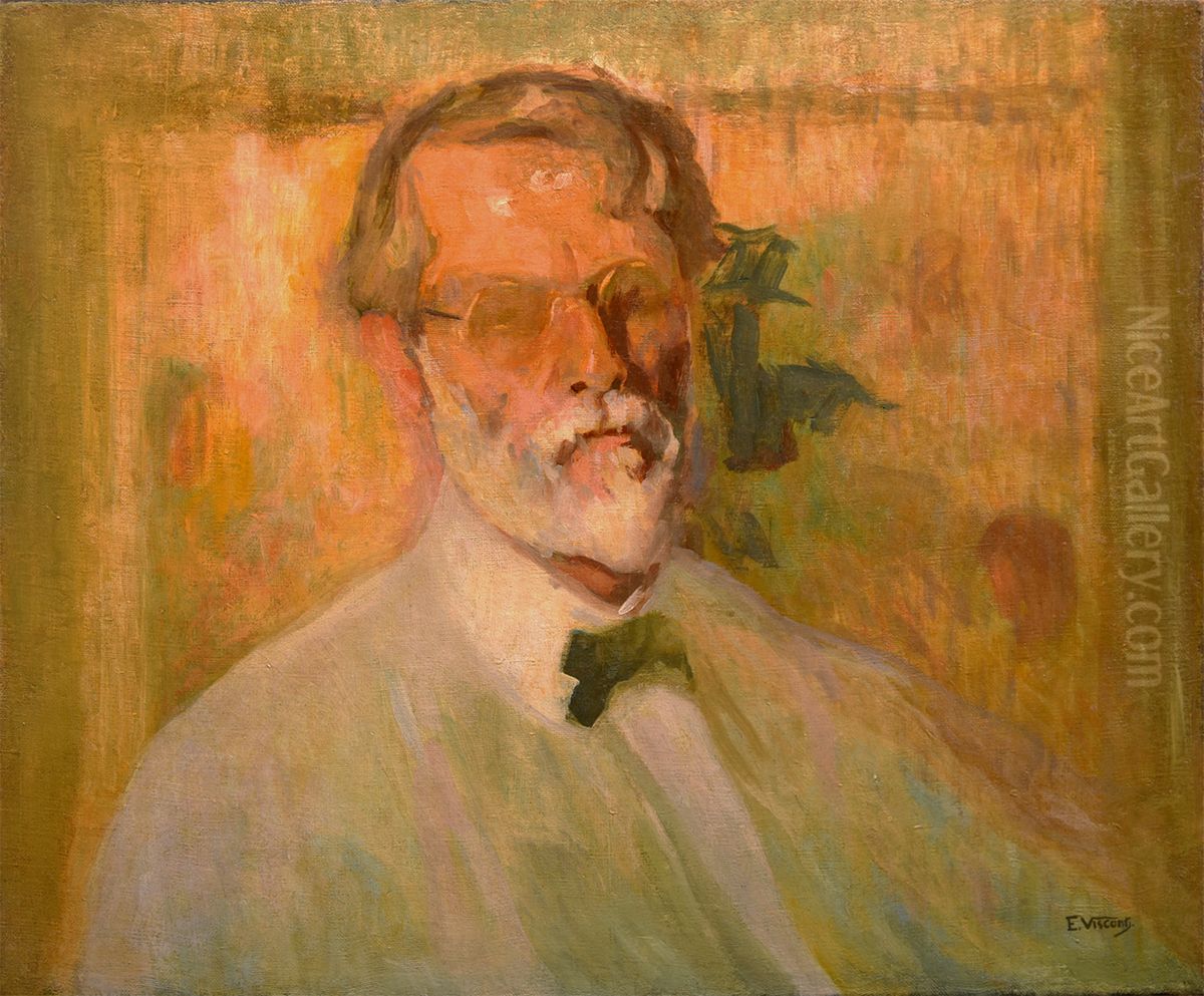 Autorretrato c.1935 Oil Painting by Eliseu Visconti