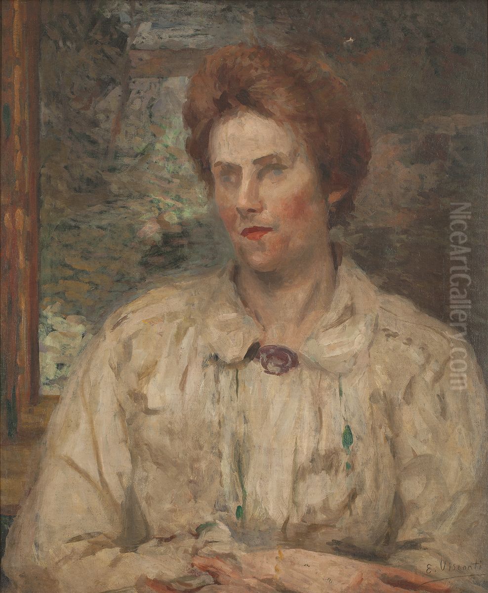 Retrato de Louise Oil Painting by Eliseu Visconti