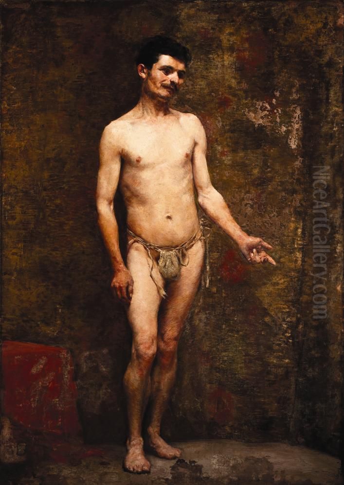 Nu masculino Oil Painting by Eliseu Visconti