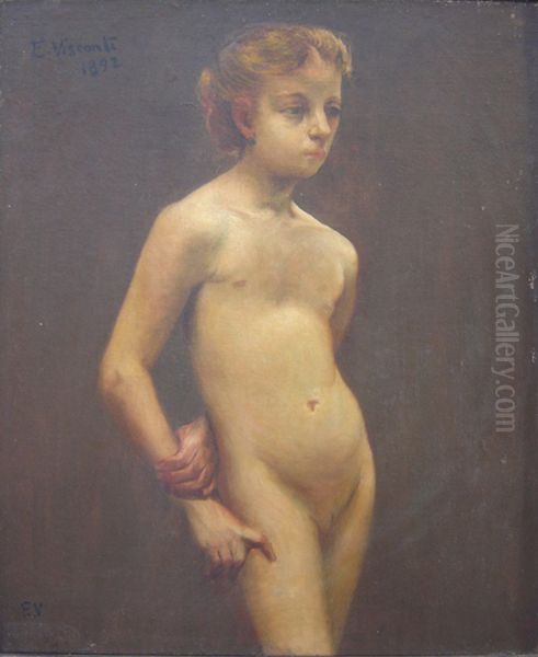 Nu de pe Oil Painting by Eliseu Visconti