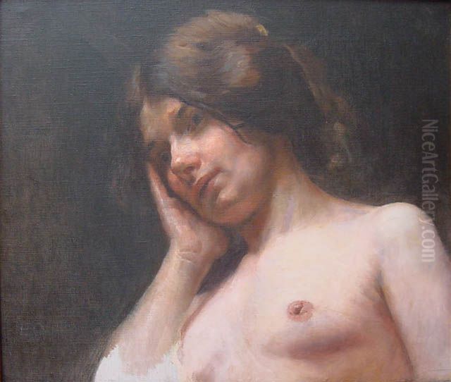 Busto feminino Oil Painting by Eliseu Visconti