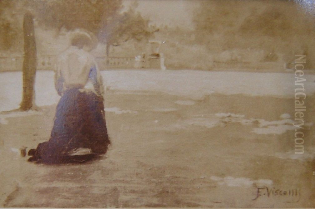 Paisagem de Luxemburgo Oil Painting by Eliseu Visconti