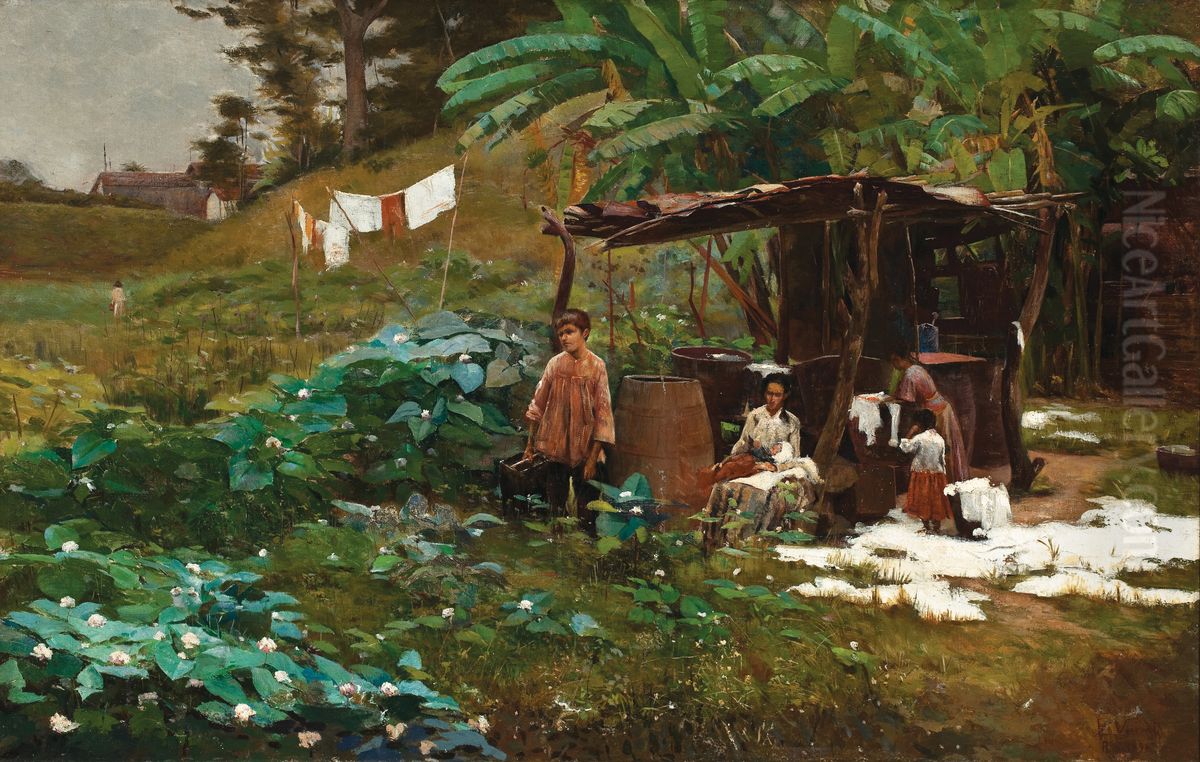 As lavadeiras Oil Painting by Eliseu Visconti