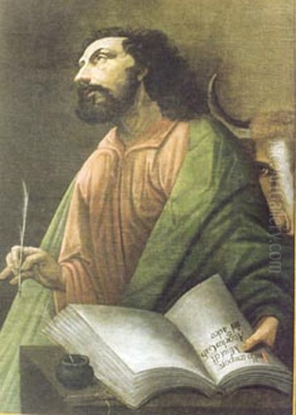 San Lucas, da colecao Museu Historico Nacional Oil Painting by Cuzco School