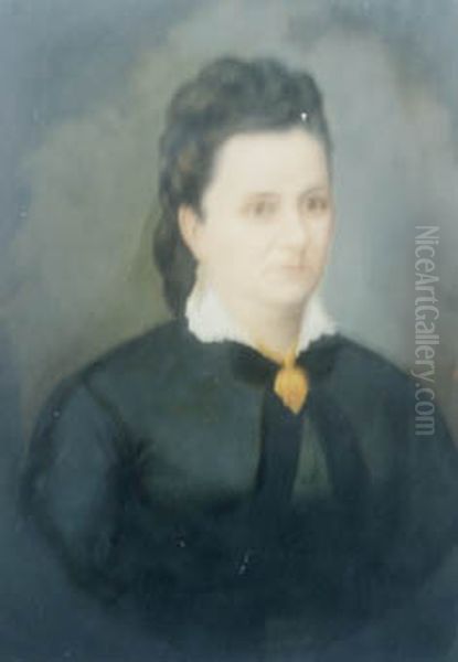 Candida Maria da Fonseca Portella, da colecao Museu Historico Nacional Oil Painting by Auguste Petit