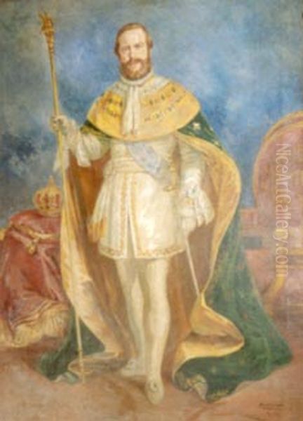 Pedro II (2), da colecao Museu Historico Nacional Oil Painting by Maria Salome