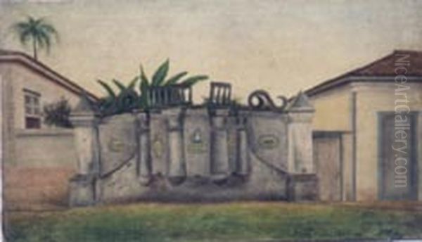 Antigo Chafariz de Goias, da colecao Museu Historico Nacional Oil Painting by Alexandre Mario Parko