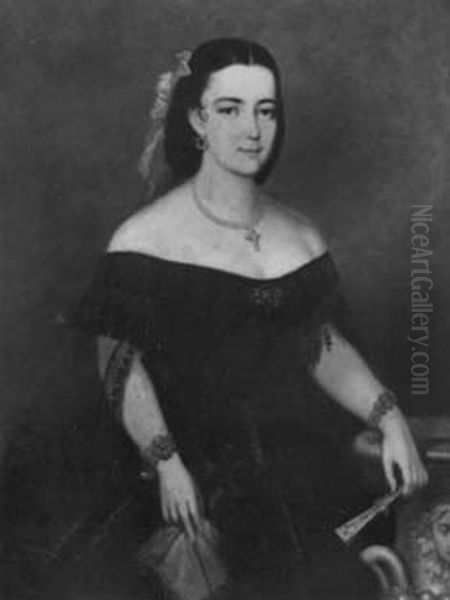 Ana Candida Tobias de Aguiar, da colecao Museu Historico Nacional Oil Painting by Museu Historico Nacional collection