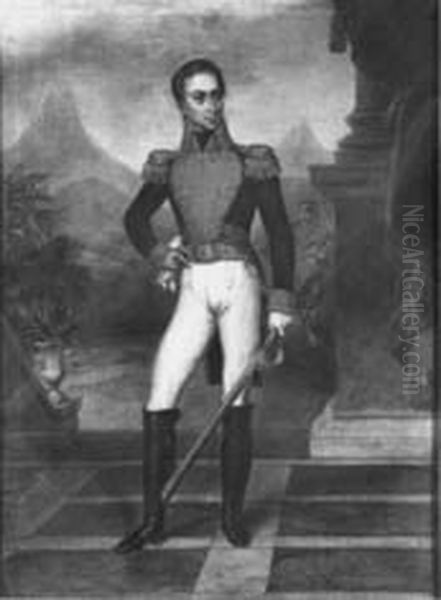 Simon Bolivar, da colecao Museu Historico Nacional Oil Painting by Museu Historico Nacional collection