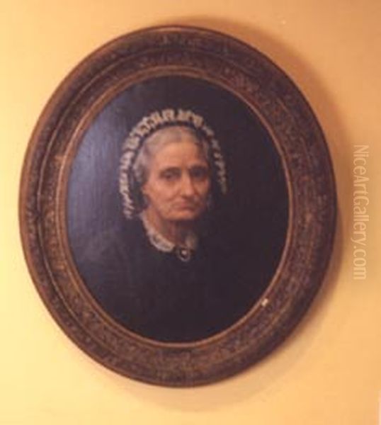 D. Mariana Baptista de Carvalho e Souza, da colecao Museu Historico Nacional Oil Painting by Edouard Vienot