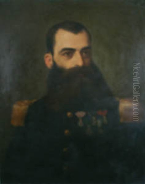 Tenente-Coronel Jose Carlos de Carvalho (2), da colecao Museu Historico Nacional Oil Painting by Antonio de Souza Lobo