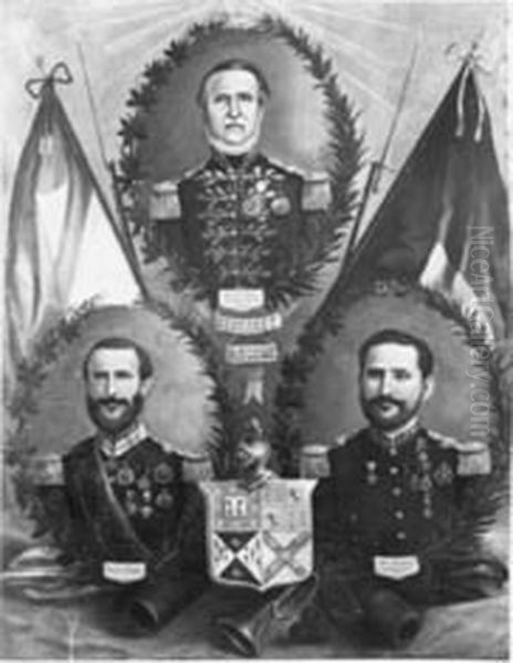 Generais Argolo, da colecao Museu Historico Nacional Oil Painting by Couto Filho