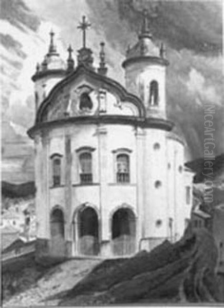 Igreja de Nossa Senhora do Rosario, da colecao Museu Historico Nacional Oil Painting by Hans Nobauer