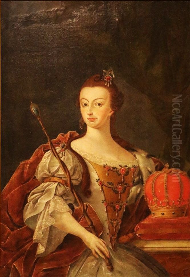 Maria I, da colecao Museu Historico Nacional Oil Painting by Jose Leandro de Carvalho