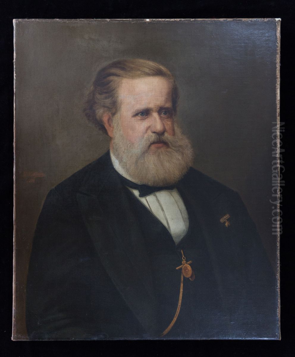 Pedro II (7), da colecao Museu Historico Nacional Oil Painting by Vicente Mallio