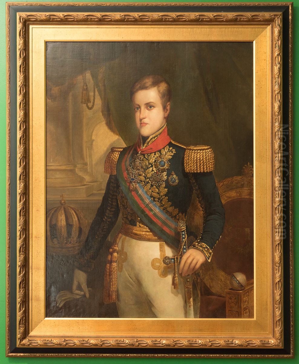 Dom Pedro II (2), da colecao Museu Historico Nacional Oil Painting by Louis-Auguste Moreaux