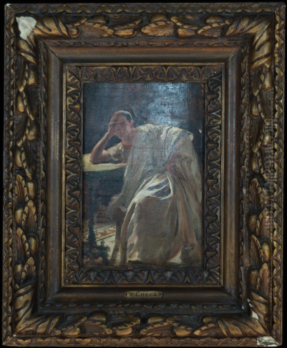 Romano, da colecao Museu Historico Nacional Oil Painting by Ulpiano Checa
