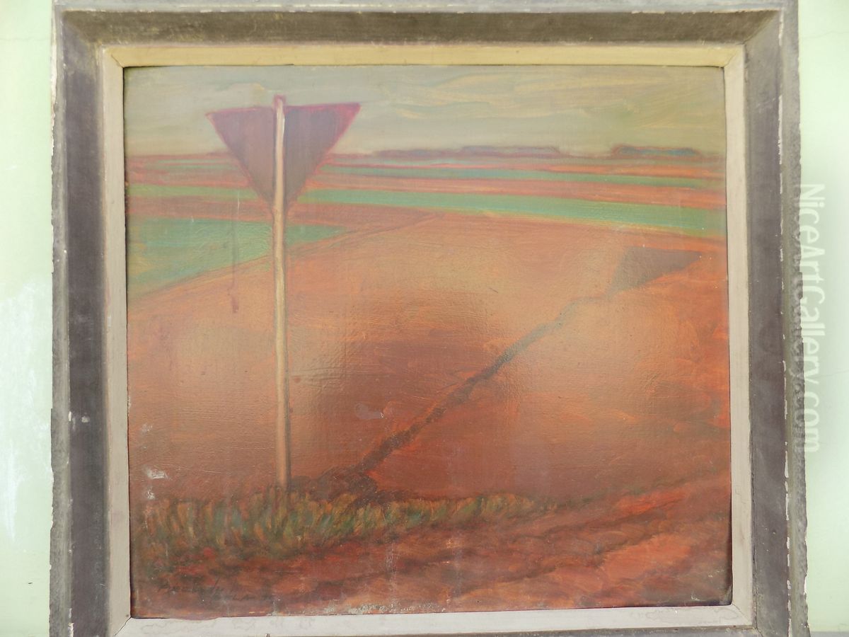 Roadmap in plain 1 Oil Painting by Bela Pehan