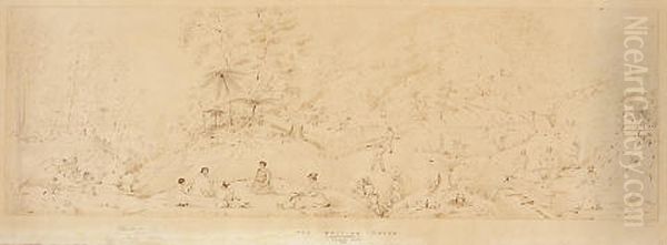 The driving creek, Coromandel, looking south Oil Painting by Charles Heaphy