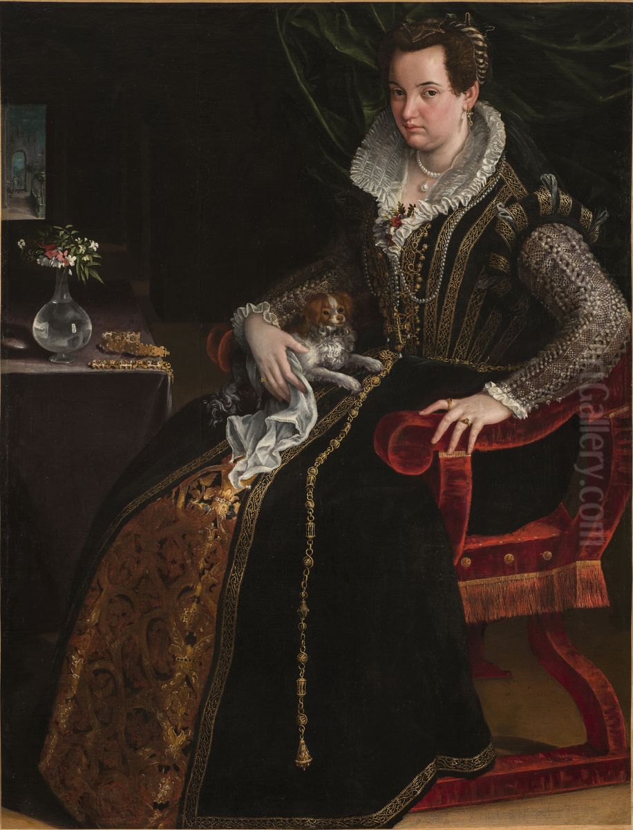 Portrait of Costanza Alidosi Oil Painting by Lavinia Fontana