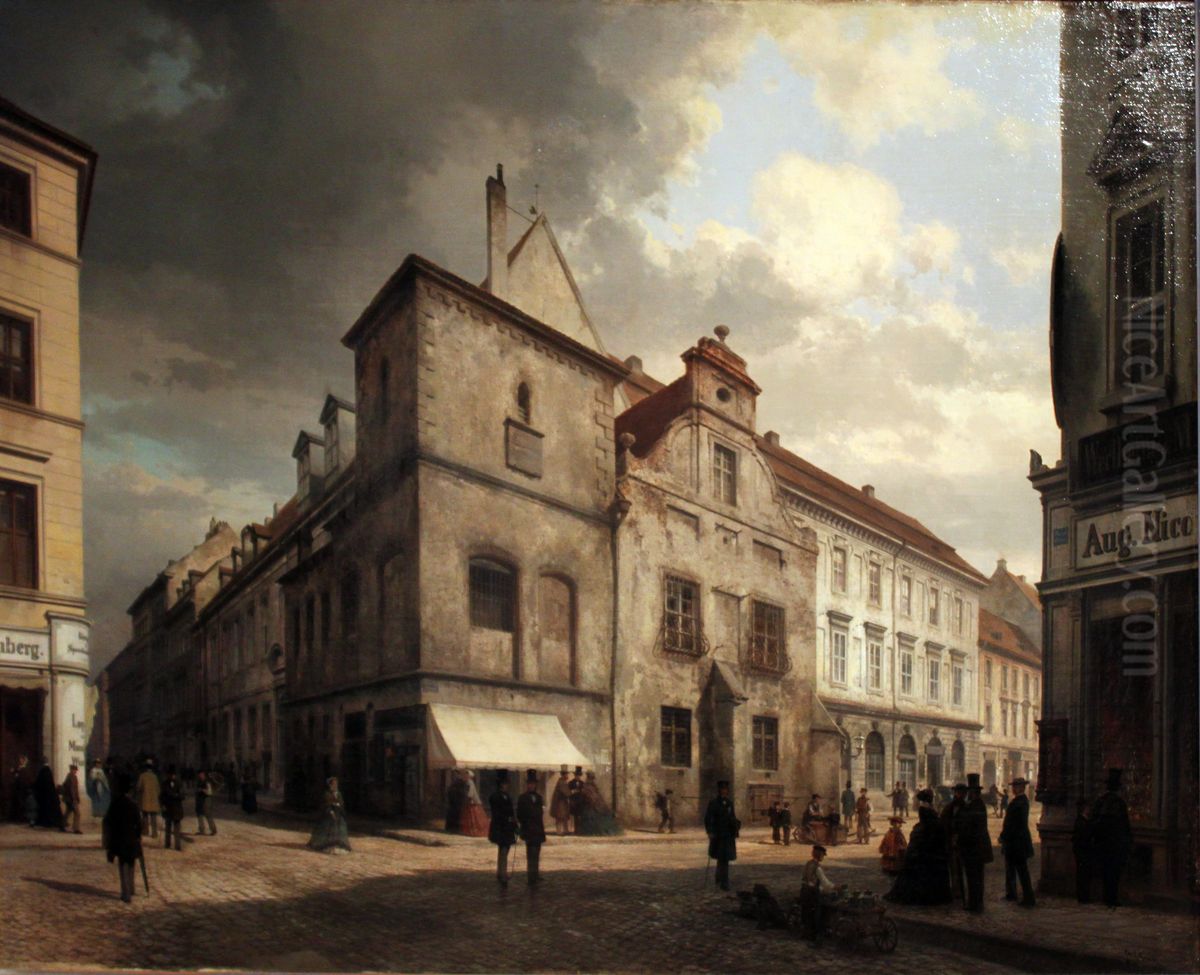 The old Berlin Town Hall Oil Painting by Carl Graeb