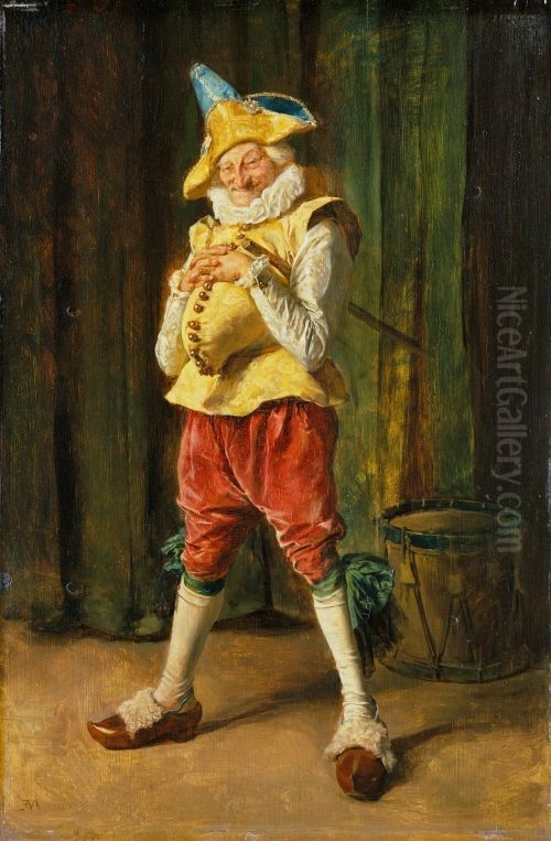 Polichinelle Oil Painting by Jean-Louis-Ernest Meissonier