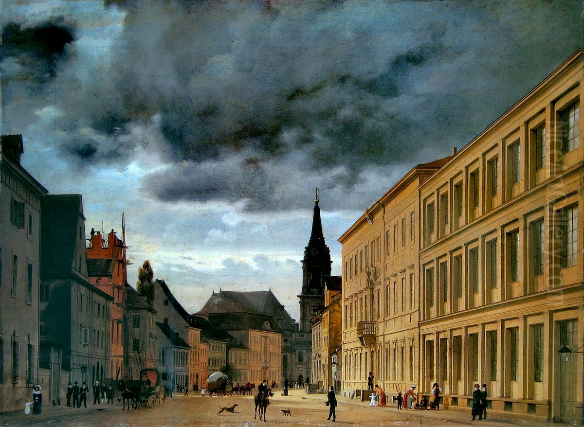 Die Klosterstrasse Oil Painting by Eduard Gaertner