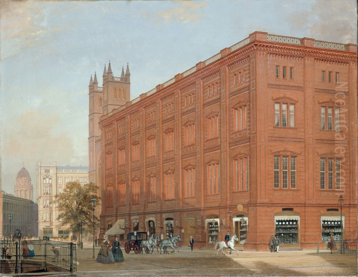 The Academy of Architecture Oil Painting by Eduard Gaertner