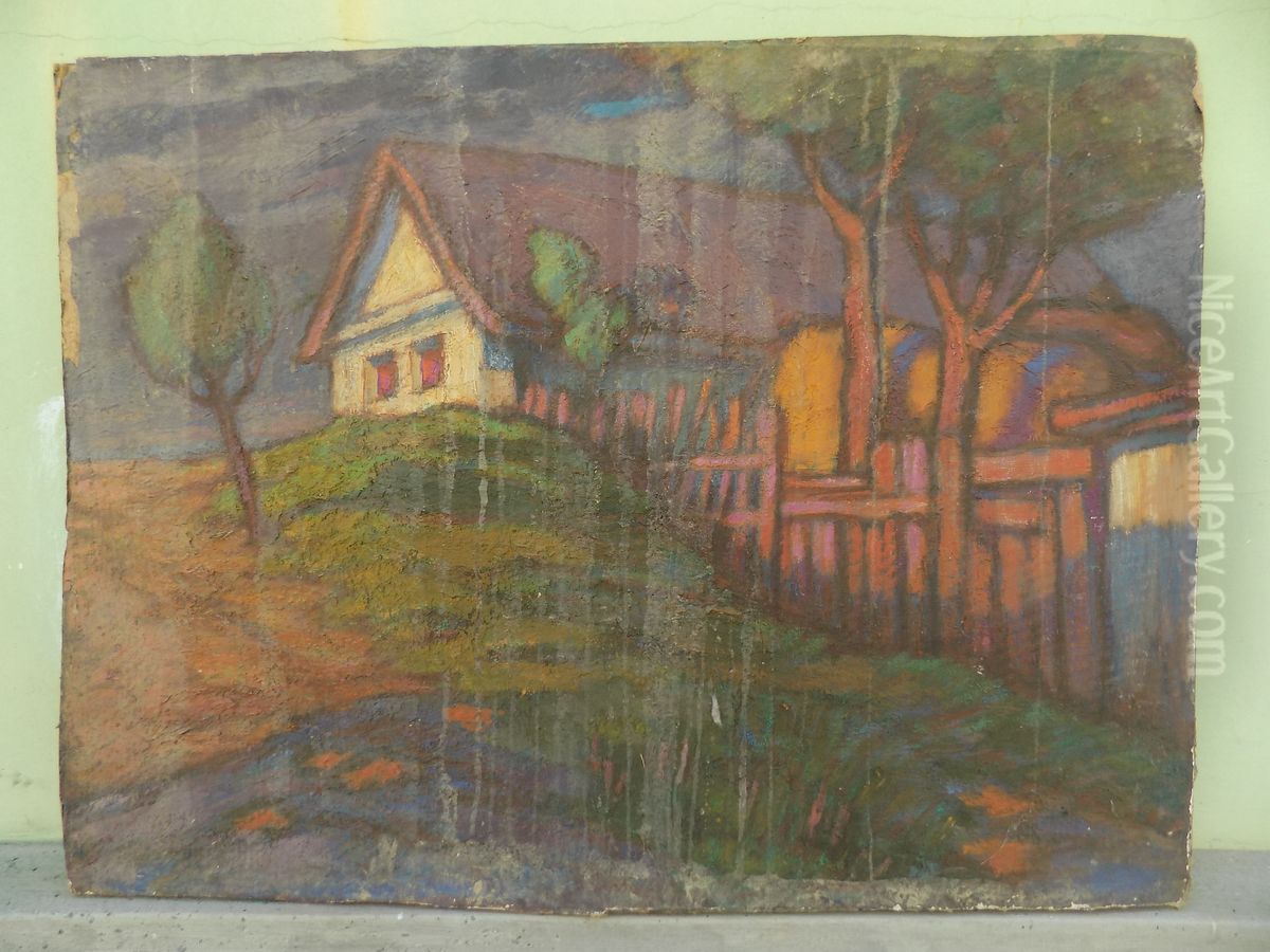 Lonely house 1 (Bela Pehan) Oil Painting by Bela Pehan