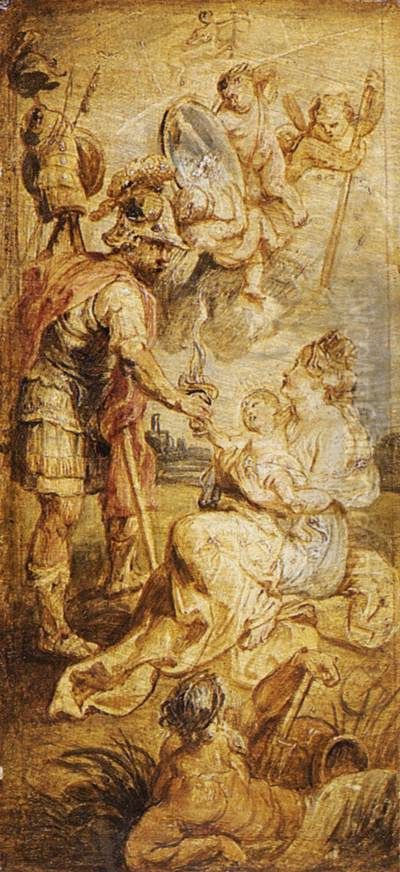 The Birth of Henri IV of France Oil Painting by (studio of) Rubens, Peter Paul