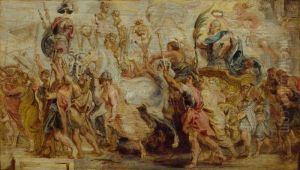 The entry of King Henry IV of France in Paris after the battle of Ivry