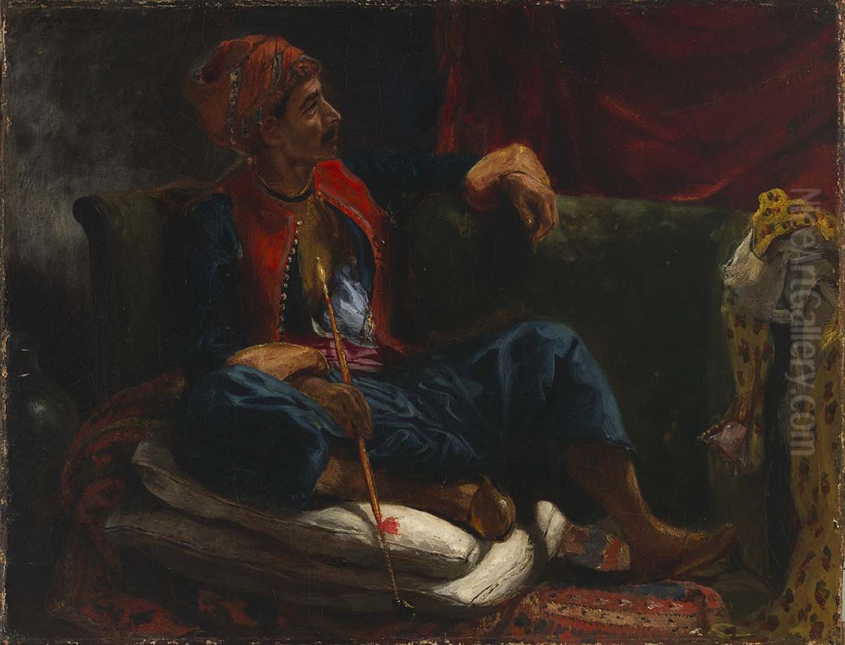 The Smoker Oil Painting by Eugene Delacroix