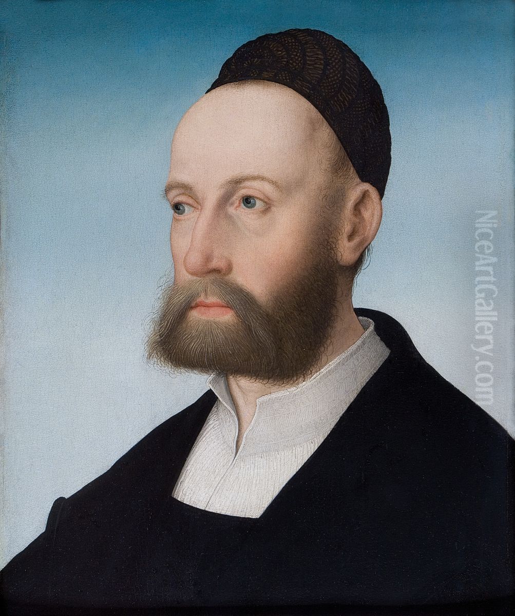 Portrait  Ulrich Fugger the  Younger Oil Painting by Hans Maler Zu Schwaz