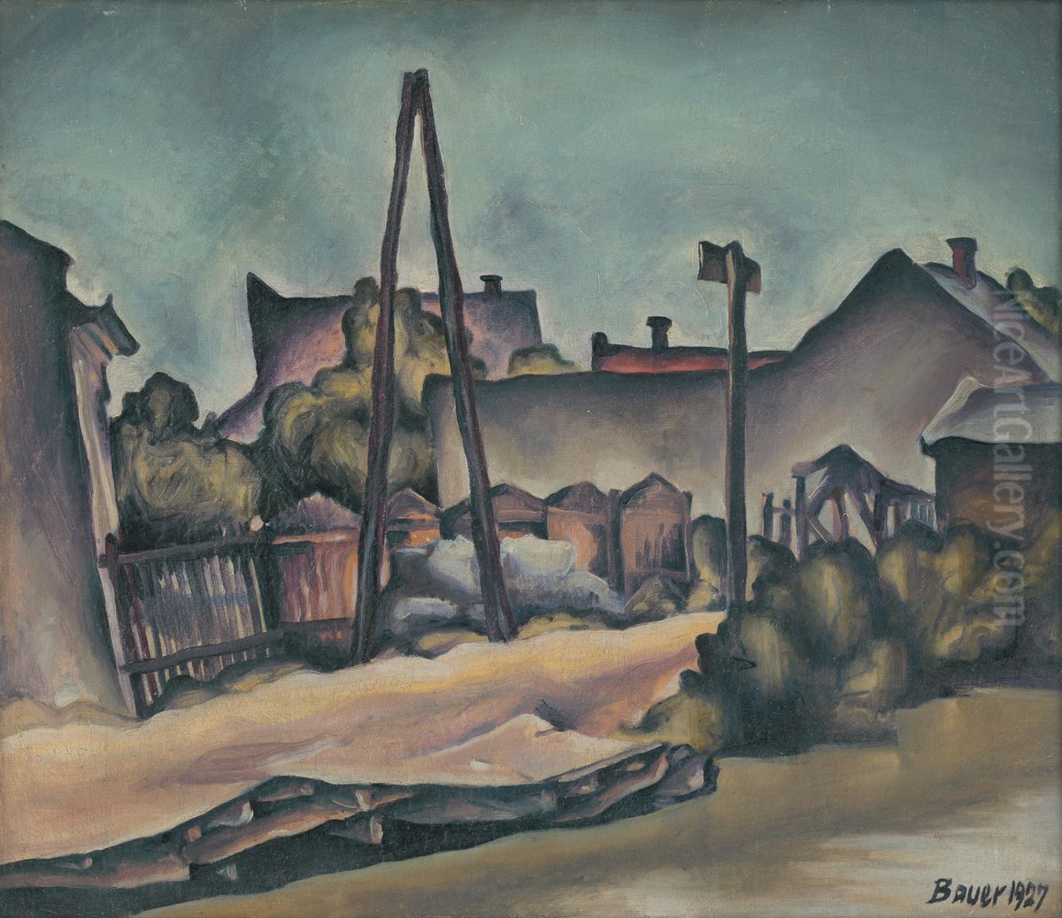Na okraji Kosic Oil Painting by Konstantin Bauer