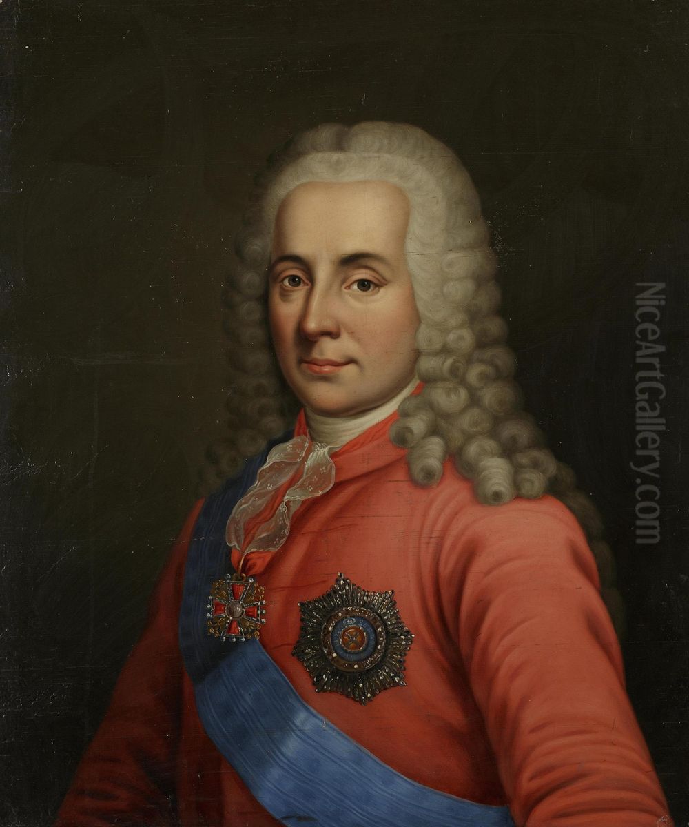 Portrait of Prince Dmitry Golitsyn Oil Painting by Fyodor Slavyansky