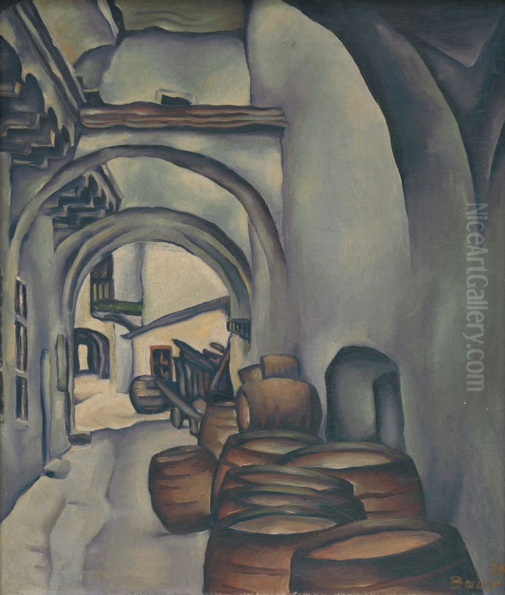 Kosicky dvor Oil Painting by Konstantin Bauer