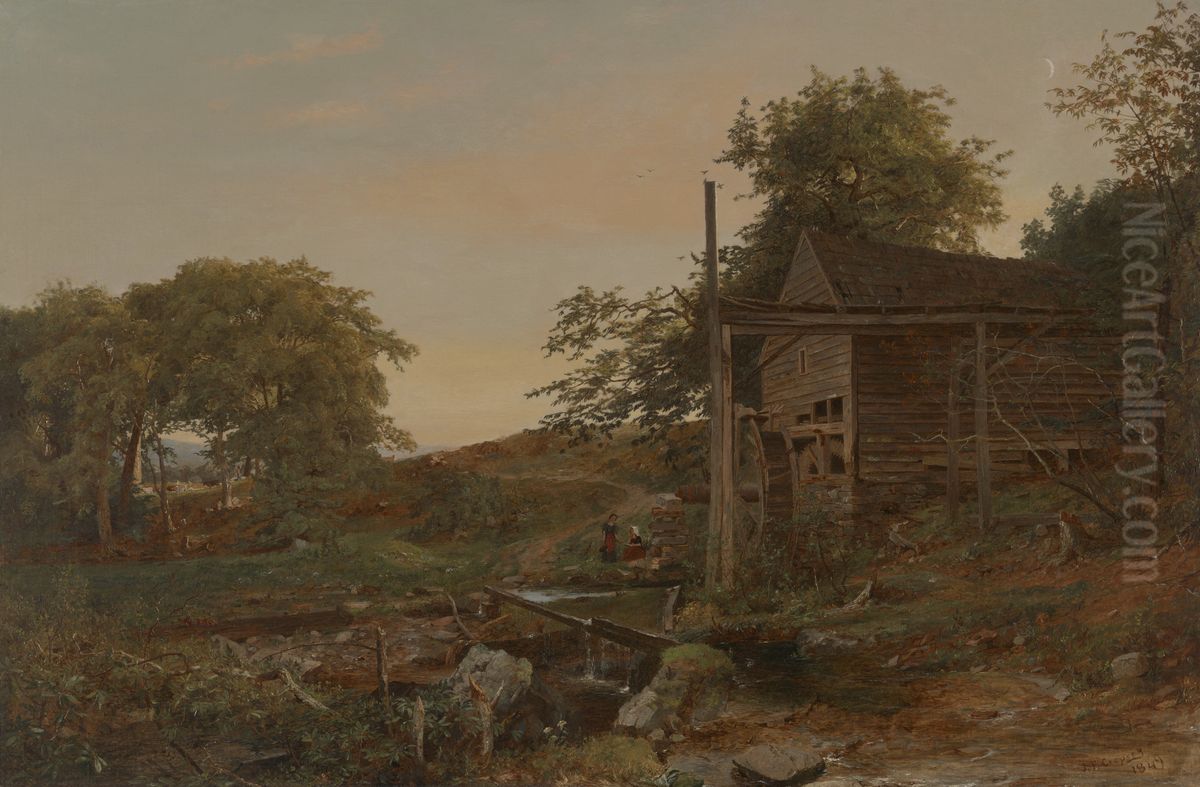 The Watermill Oil Painting by Jasper Francis Cropsey