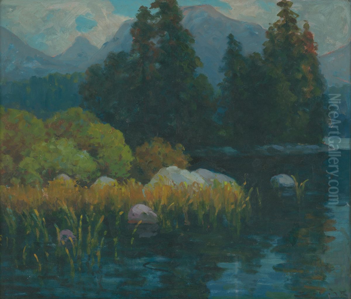 Krajina Oil Painting by Lajos Csordak