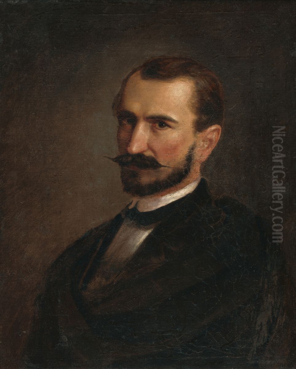 Self-Portrait Oil Painting by Vojtech Klimkovic
