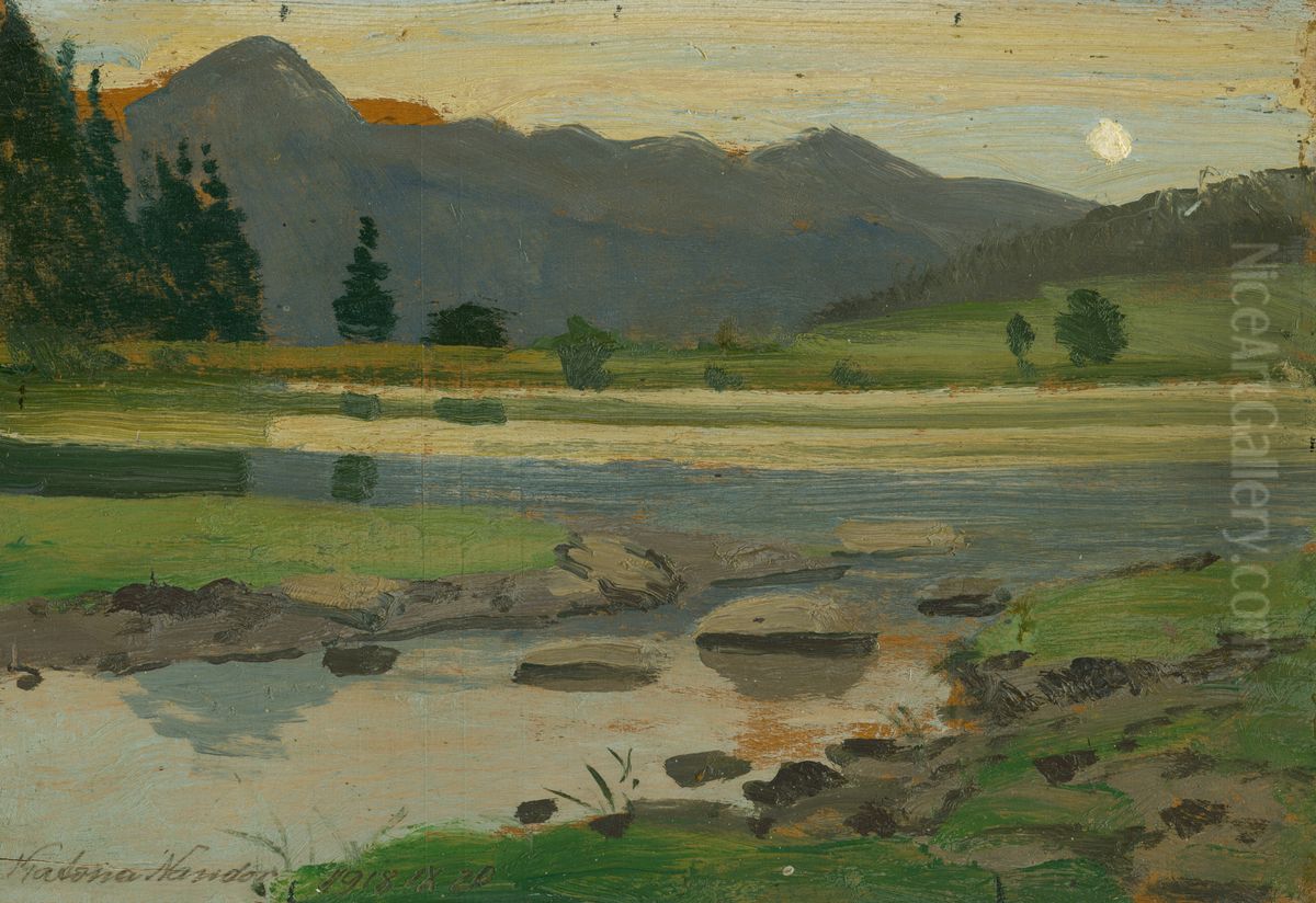 Krajinka Oil Painting by Nandor Katona