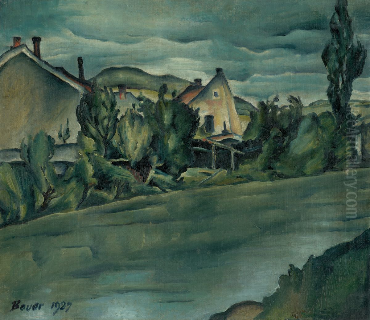 Tahanovske riadky Oil Painting by Konstantin Bauer